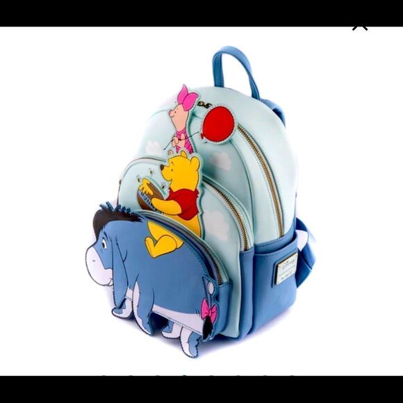 Exclusive - Winnie the Pooh 95th Anniversary Triple Pocket Mini Backpack - Picture 2 of 8